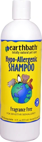 Shampoo Hipoalergênico Earthbath Sem Fragrância para Cães e Gatos - 473ml