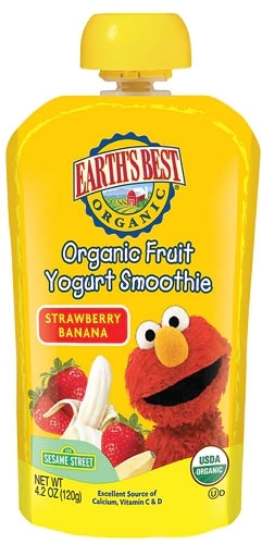 Iogurte Orgânico em Smoothie Earth's Best Morango e Banana - 119g