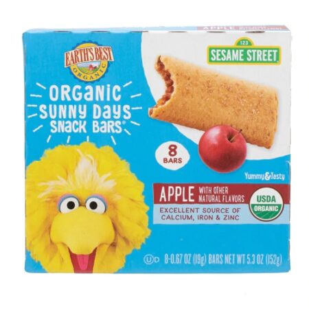 Earth's Best Sesame Street Organic Sunny Days Snack Bars Apple -- 8 Bars