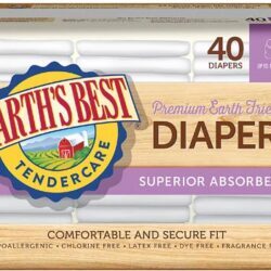 Fraldas Earth's Best Tendercare - 40 Unidades (Aprox. 5-8kg) - Bebê Suave e Protegido