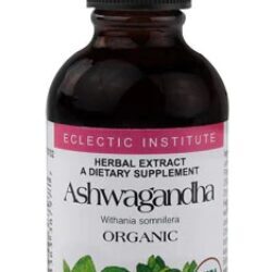Extrato Orgânico de Ashwagandha Eclectic Institute 59ml - Alívio do Estresse e Vitalidade