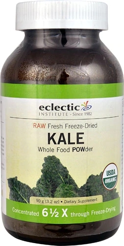 Pó de Couve Orgânica Integral Eclectic Institute RAW Liofilizada 90g - Superalimento Puro