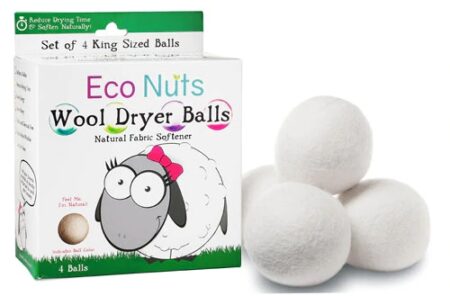 Eco Nuts Wool Dryer Balls -- 4 Balls