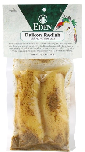 Eden Foods Daikon Refrescante: Rabanete em Conserva com Farelo de Arroz (100g)
