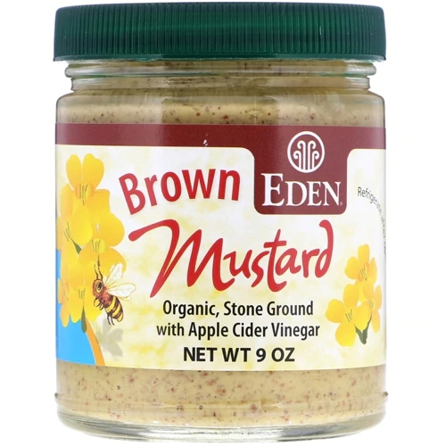 Mostarda Orgânica Integral Eden Foods Marrom 255g - Sabor Autêntico e Natural