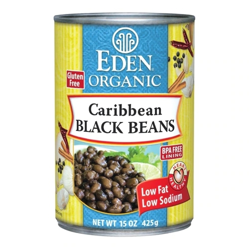 Feijão Preto Caribenho Orgânico Eden Foods - 425g: Sabor Autêntico e Nutrição Essencial