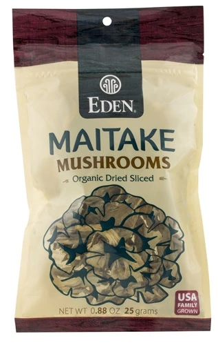 Cogumelo Maitake Orgânico Desidratado Fatiado Eden Foods 25g - Fonte de Vitamina D e Fibras
