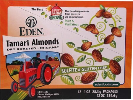 Eden Foods Tamari Almonds Pocket Snacks -- 12 Packages