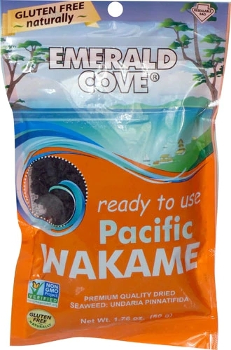 Emerald Cove Pacific Wakame Desidratado - 50g (1.76 oz) | Alga Marinha Nutritiva
