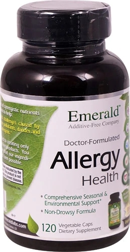 Emerald Labs Allergy Health 120 Cápsulas Vegetais - Alívio Natural para Alergias