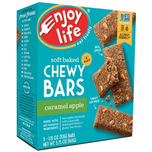 Barras de Caramelo Maçã Enjoy Life Sem Glúten 5 Barras - Sabor e Bem-Estar Sem Culpa