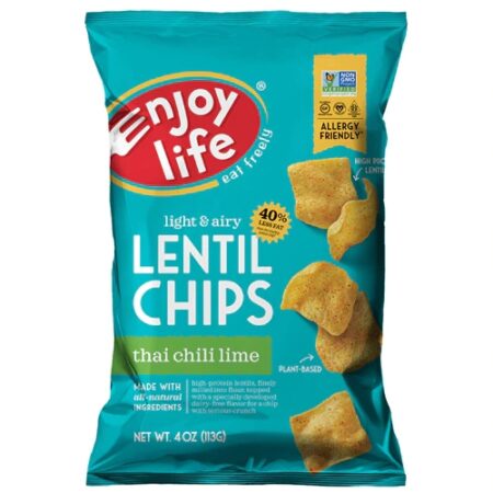 Enjoy Life Lentil Chips Gluten Free Thai Chili Lime -- 4 oz