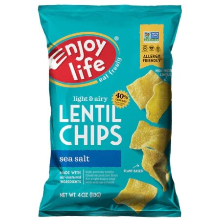 Enjoy Life Light & Airy Lentil Chips Sea Salt -- 4 oz