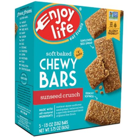 Enjoy Life Soft Baked Chewy Bars Gluten Free Sunseed Crunch -- 5 Bars