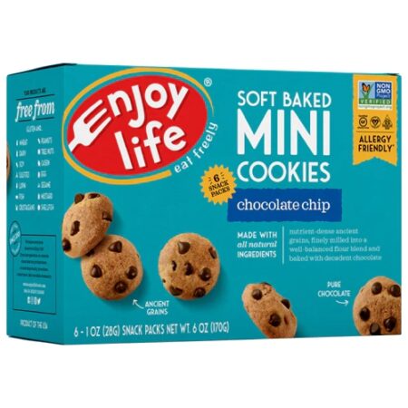 Enjoy Life Soft Baked Mini Cookies Chocolate Chip -- 6 Snack Packs