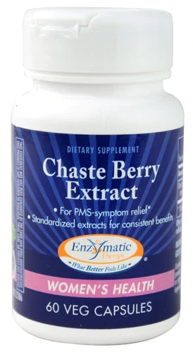 Enzymatic Therapy Chaste Berry Extract (Vitex Agnus-Castus) 60 Cápsulas Veganas - Bem-Estar Feminino