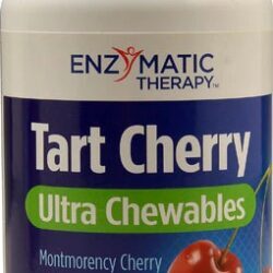 Enzymatic Therapy Tart Cherry Ultra Chewables - 90 Comprimidos Mastigáveis - Suporte à Saúde das Articulações e Recuperação Muscular