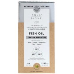 Enzymedica Aqua Biome™ Óleo de Peixe Classic Strength 1200mg - 60 Cápsulas Gelatinosas | Pureza e Potência para sua Saúde