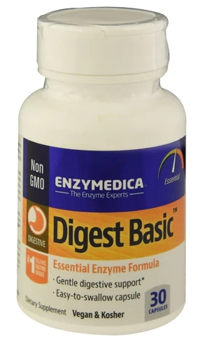 Enzymedica Digest Basic 30 Cápsulas: Enzimas Digestivas Essenciais para Alívio e Bem-Estar