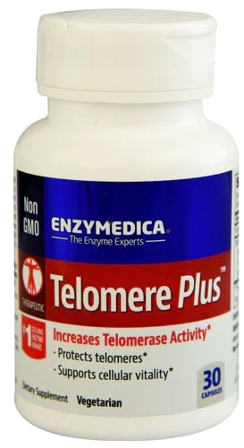 Telomere Plus Enzymedica - Suporte Avançado aos Telômeros e Longevidade - 30 Cápsulas