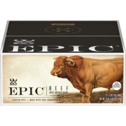 Epic Nutrition Beef Bar Grass Fed Sem Glúten Sabor Maçã com Bacon Defumado - Caixa com 12 Barras (Aprox. 510g)