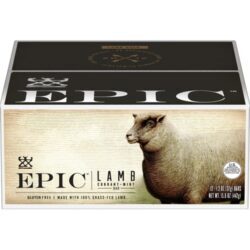 Epic Nutrition Barra de Cordeiro Alimentado a Pasto Sem Glúten - Sabores Groselha e Menta - Caixa com 12 Barras (Aprox. 510g)