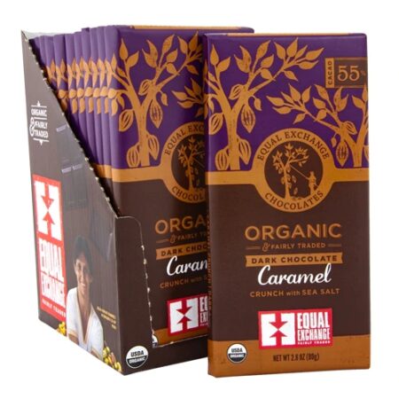 Equal Exchange Organic Dark Chocolate Caramel Crunch with Sea Salt -- 12 Bars