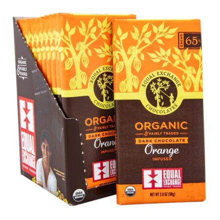 Equal Exchange Organic Dark Chocolate Orange Infused -- 12 Bars