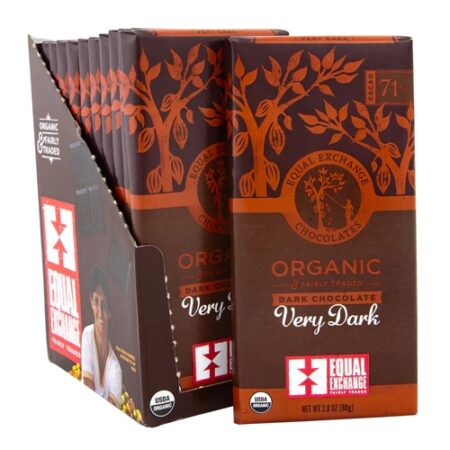 Equal Exchange Organic Dark Chocolate Very Dark -- 12 Bars