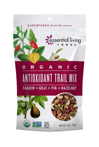 Essential Living Foods Mix de Oleaginosas Orgânico Antioxidante 170g - Energia Natural e Bem-Estar
