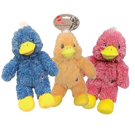 Ethical Pet Products Spot Fuzzy Duck Plush Dog Toy Pastel -- 1 Toy