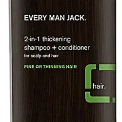 Every Man Jack Shampoo e Condicionador 2 em 1 Espessante 399ml - Cabelo Forte e Volumoso