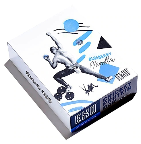 Barra de Proteína de Grilo Exo - Mirtilo e Baunilha - Caixa com 12 Unidades (Aprox. 600g)