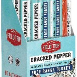Field Trip Turkey Jerky Stick Gluten Free Pimenta do Reino Moída - 425g (24 Unidades)