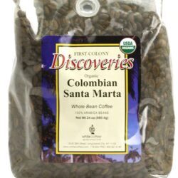 Café Colombiano Santa Marta Orgânico em Grãos Inteiros First Colony Discoveries - 680g