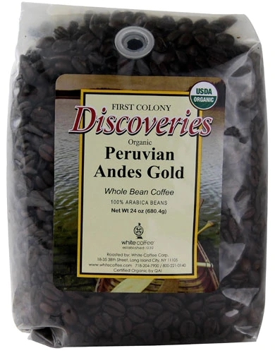 Café Peruano Andes Gold Orgânico Grãos Torrados 680g - First Colony