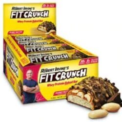 FitCrunch Bar Peanut Butter - Barra Proteica Sabor Manteiga de Amendoim - 12 Unidades (Total 12 Bars)