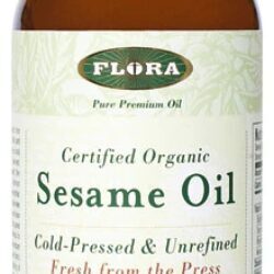 Óleo de Gergelim Orgânico Flora 251ml (8.5 fl oz) - Puro e Natural para sua Cozinha e Bem-Estar