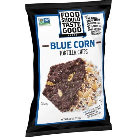 Food Should Taste Good Tortilla Chips Gluten Free Blue Corn -- 5.5 oz