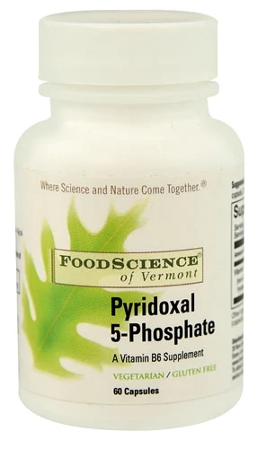 FoodScience of Vermont Piridoxal 5-Fosfato (P-5-P) - 60 Cápsulas: Potencialize sua Saúde com Vitamina B6 Ativa