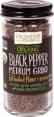 Pimenta do Reino Preta Orgânica Frontier Co-Op Moagem Média - Sabor e Aroma Intensos (51g)