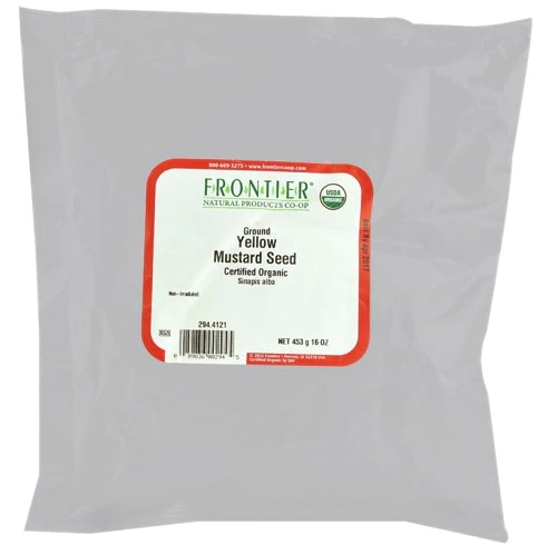 Mostarda Amarela Orgânica Moída Frontier Co-Op 454g - Tempero Puro e Saudável