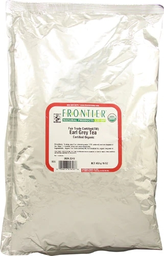 Chá Earl Grey Orgânico Frontier Natural Products - 454g - Sabor Cítrico e Relaxante