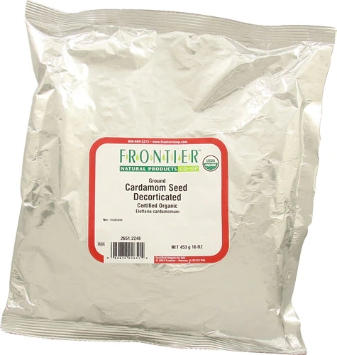 Cardamomo em Pó Orgânico Frontier Natural Products - 454g (1 lb) - Sabor Autêntico e Bem-Estar