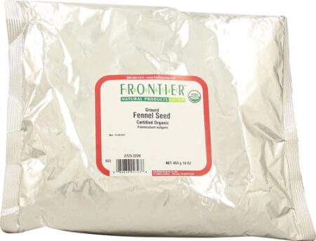 Frontier Natural Products Organic Ground Fennel Seed Powder -- 1 lb