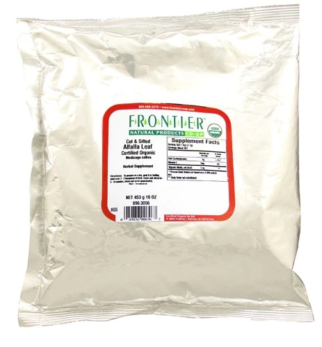 Frontier Natural Products Folha de Alfafa Orgânica Picada e Peneirada - 454g