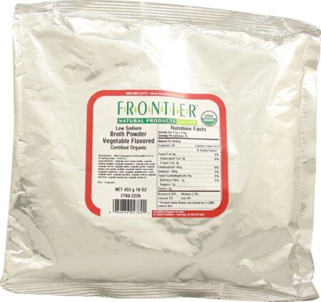 Frontier Natural Products Organic Broth Powder Vegetable -- 16 oz