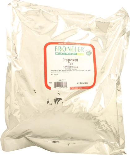 Chá Orgânico Dragonwell Frontier Natural Products - 453g | Sabor Autêntico e Bem-Estar