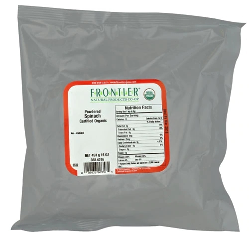 Espinafre Orgânico em Pó Frontier Natural Products 454g