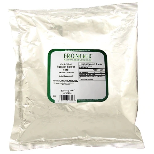 Flor de Maracujá Orgânica Frontier Natural Products - Erva Cortada e Peneirada 454g
